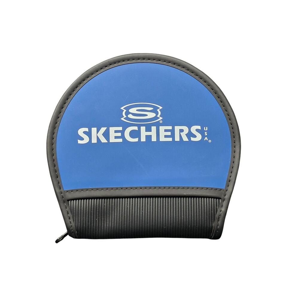 Skechers USA Compact Disc CD Case Storage Binder Wallet Blue Black Holds 12